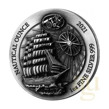 1 unce stříbrná mince Rwanda Nautical Serie - 100 Jahre Sedov 2021 - High Relief