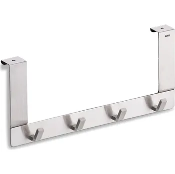 Věšák KELA Dveřní věšák 4 háčky Colgar nerez matná stříbrná 30,0x13,0x2,5cm KL-22228