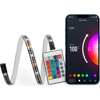 LED osvětlení Ksix TV LED pásky, dálkové ovládání, 16 RGB barev, App, 6x53 cm