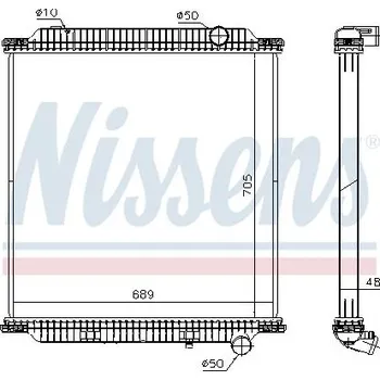 Chladič motoru Chladič, chlazení motoru NISSENS 654760