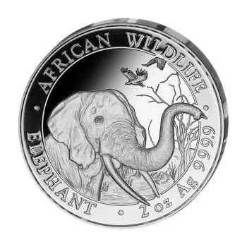 2 unce stříbrná mince Somálsko slon 2018