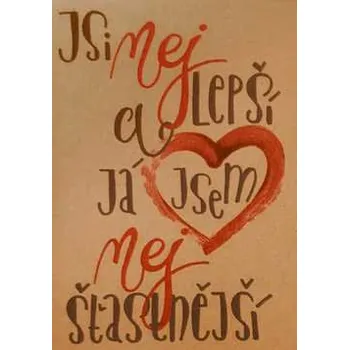 Přáníčko BeBechy - recyklovaný papír - Jsi nej,rychlé dodání