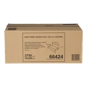 Podlahový mycí stroj Ručníky skládané Tork Natural ZZ, 2 vr., béžové, 3750 ks, H3