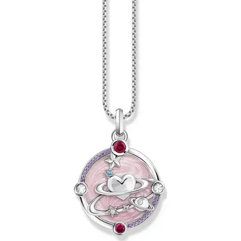 Přívěsek Thomas Sabo PE959-340-9 Silver pendant with pink enamel