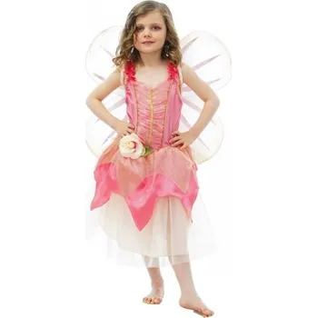 Karnevalový kostým CHAKS Kostým dětský Květinová víla s křídly růžová
