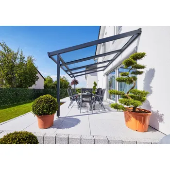 Pergola Gutta Terrassendach Premium - VSG sklo / antracitová konstrukce pergola Varianta: 10,14 x 3,06 m