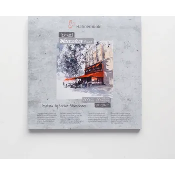 Šedý akvarelový blok HHM 20x20 cm 200g (Šedý akvarelový blok HHM 20x20 cm 200g)