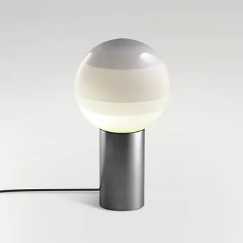 Lampička MARSET Dipping Light M stolní lampa bílá/grafit - průměr nohy 15 cm; kabel 175 cm bílá, grafit 1 x 8,6 W LED - Doprava zdarma