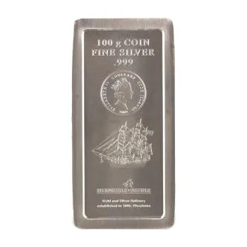 100 gramů stříbrný Cook Islands mincovní slitek