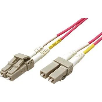 ROLINE Optický patchkabel LC-LC 50/125 (multi mode), 2mm, duplex, OM4, LSOH, Low-Loss, 5m - 21.15.8855