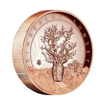 2 unce zlatá mince Austrálie Kimberley Sunset 2015 - High Relief - leštěná deska