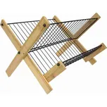 HIT Odkapávač na nádobí skládací kovový drát / bambus HT-24501444