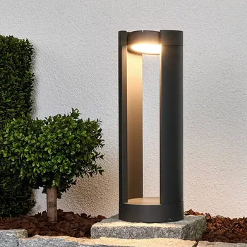 Lampička Lucande LED podstavné svítidlo Dylen, šedé, kov, 50 cm, IP65 grafitově šedá 1 x 15 W LED - Doprava zdarma