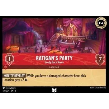 Karetní hra Lorcana SSK 136/204 Ratigan's Party - Seedy Back Room (V.1) - Shimmering Skies Stav: Near Mint, Verze: HOLO
