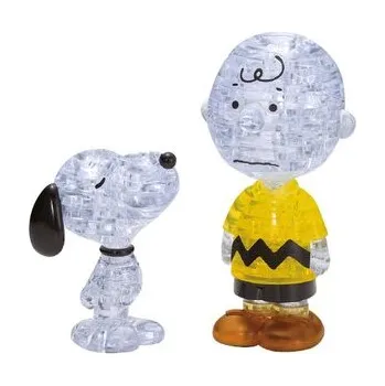 Puzzle HCM KINZEL 3D Crystal puzzle Snoopy a Charlie Brown 77 dílků