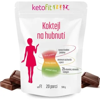 Keto dieta KetoFit čokokoktejl 500g - 20 porcí
