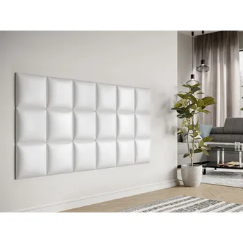 Předsíňová stěna Mirjan_zondo Čalouněný nástěnný panel Pazara 30x30 (ekokůže soft 017 (bílá)