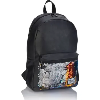 Městský batoh HASH Stylový koženkový batoh HASH, Gold Sequins, HS-138, 502019091