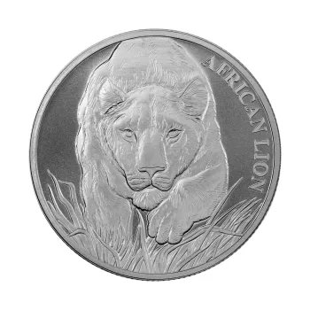 1 unce stříbrná mince Afrika Tschad Löwe 2017
