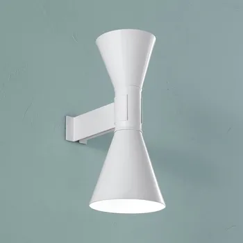 Lampička Nástěnné svítidlo Nemo Applique de Marseille, bílé - Ø malého stínítka 14 cm bílá 2 x 52 W - Doprava zdarma