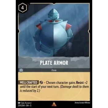 Sběratelská karetní hra Lorcana SSK 201/204 Plate Armor - Shimmering Skies Stav: Near Mint, Verze: NORMAL