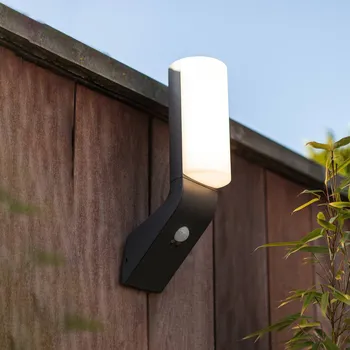 Lampička LUTEC LED venkovní nástěnné Bati, senzor pohybu, IP44 antracit, bílá 1 x 15 W LED - Doprava zdarma