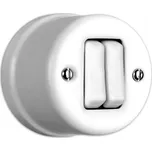 Elhard Nástěnný keramický ovladač žaluzií s kolébkou, bílý