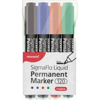 Kancelář MONAMI Sada permanentních popisovačů, SigmaFlo 120, 2mm, 20801347010