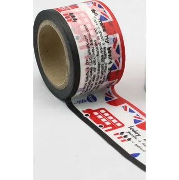 Lepicí páska Dekorační lepicí páska - WASHI páska 30mm x 10m - Londýn