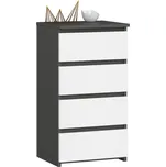 Komoda CL4 - šedá/bílá