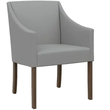 Křeslo NOVA křeslo, moření - ořech, koženka šedá