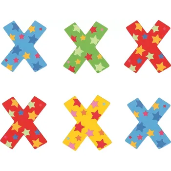 Dřevěná hračka Bigjigs Toys hvězdičkové písmenko X