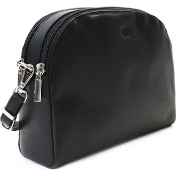 Kabelka Černá kožená zipová kabelka kab-zp04
