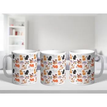 Hrnek kočičky - Oranžová