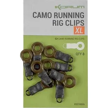 Korum Camo Running Rig Clips XL 8 ks