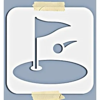 Plastová šablona, GOLF - MOTIV 7, 15x15cm, 1 kus