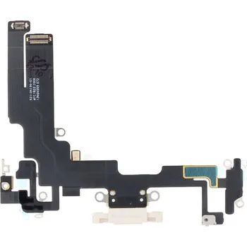Nabíjecí port a flex kabel pro iPhone 14 OEM - Bílý