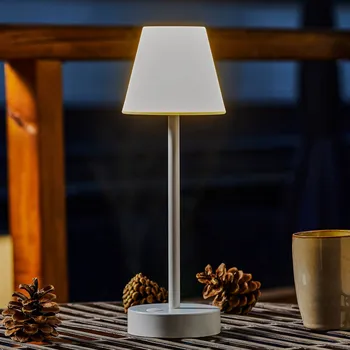 Venkovní osvětlení Newgarden Lola Slim LED stolní lampa, bílá - podstavec - průměr 10 cm, výška 2,6 cm 1 x 2 W LED - Doprava zdarma
