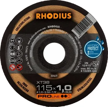 Řezný kotouč RHODIUS Extra tenký řezný kotouč XT38 115 x 1,0 x 22,23 PROline