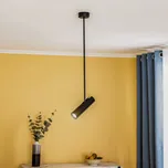 Euluna Stropní bodové světlo Eye Super, výška 76 cm, černé - Stínidlo - Ø 8 cm, výška 3 cm; bodovka - délka 20 cm, Ø 5,5 cm černý 1 x 35 W - Doprava zdarma