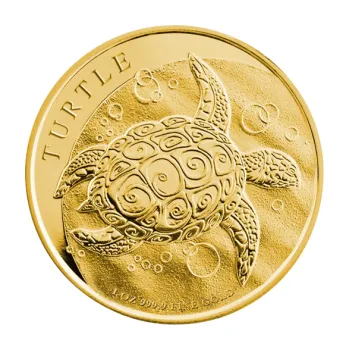 1 unce zlatá mince Niue želva 2016
