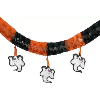 Party dekorace Gerlandina papírová Halloween duch 3m