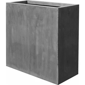 Květináč Pottery Pots Venkovní květináč obdélníkový Jort XL, Grey (barva šedá), kolekce Natural, kompozit Fiberstone, d 100 cm x š 45 cm x v 100 cm, objem cca 441 l