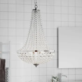 Lampička Markslöjd Lustr Gränsö do koupelny, Ø 40 cm chrom, průhledná 3 x 20 W - Doprava zdarma