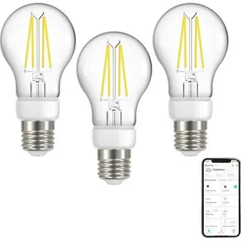 Žárovka IMMAX NEO Smart LED žárovka filamentová E27 7W 07713C WiFi Tuya sada 3ks