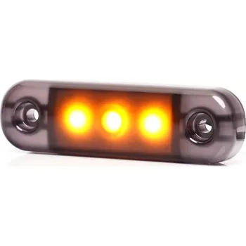 Přední světlomet LED poziční světlo Waś 12-24V, zatmavené, 3 LED- oranžové