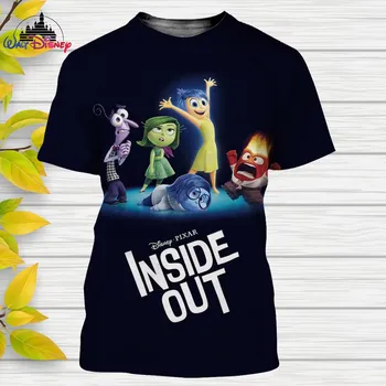 Dívčí tričko Disney Dětské a dámské tričko V hlavě 2 (Inside Out 2) s 3D potiskem Barva: černá Inside Out, Velikost: 4XL