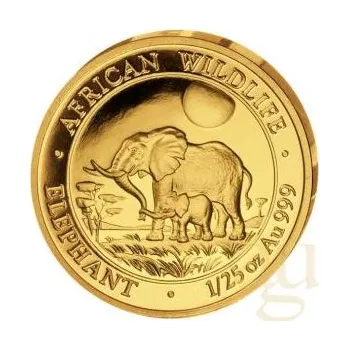 Sběratelství 1/25 uncí zlatá mince Somálsko slon 2011