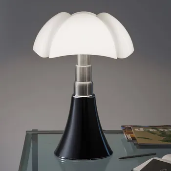 Lampička Martinelli Luce LED stolní lampa Pipistrello Med, hnědá, stmívatelné. - Délka kabelu s konektorem 235 cm tmavě hnědá, satinovaná nerezová ocel, opálově bílá LED 9 W celkem - Doprava zdarma