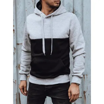 Pánská mikina Pánská mikina s kapucí BELAR světle šedá